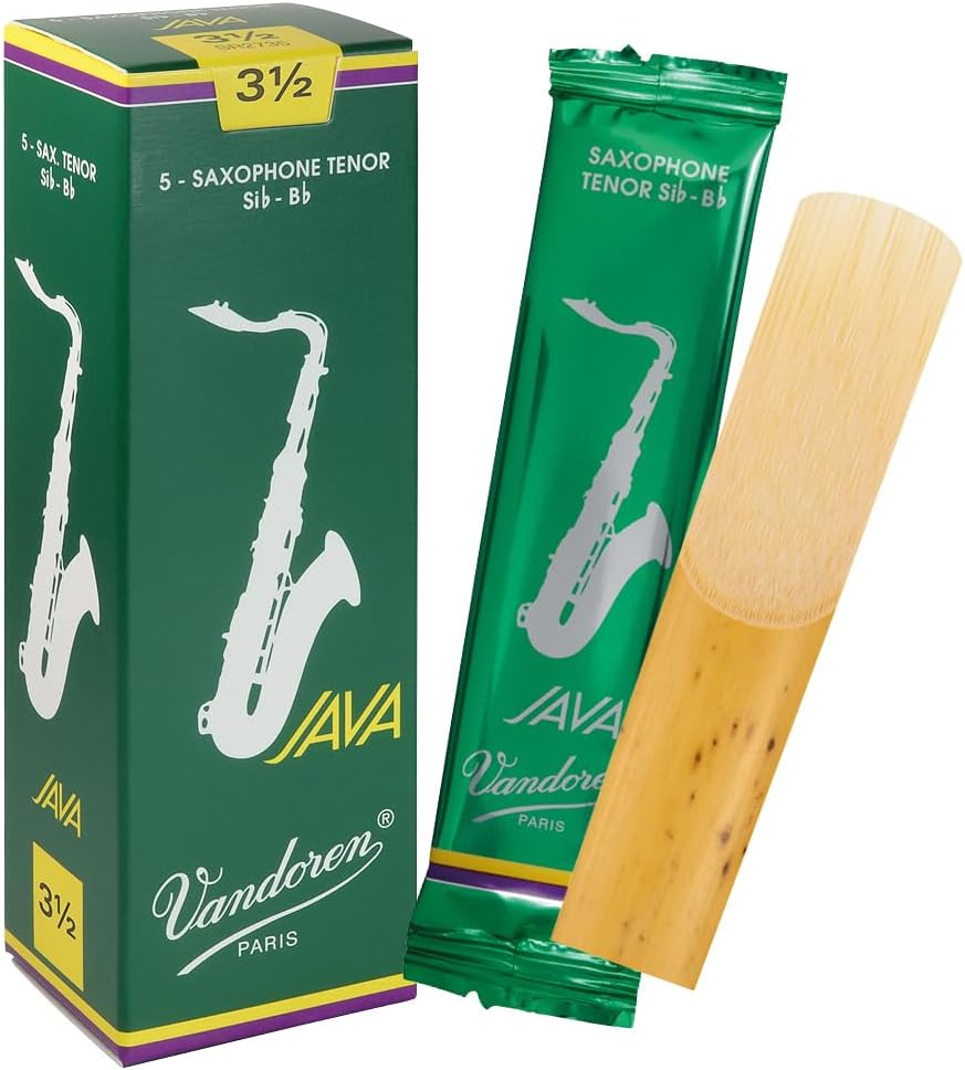 Vandoren Java 3.5 Tenor Saxophone Reed Set of 5, Green image number 4