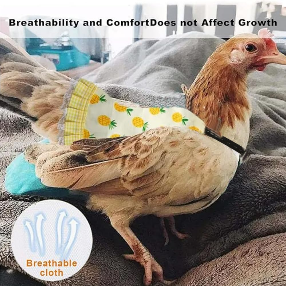 3 Pack Chicken Saddle for Hens,Chicken Saddles with Adjustable Elastic Shoulder Straps,Chicken Jacket Straps,Protection Chicken Aprons for Hens,Comfortable,Breathable,Easy to Clean,Hen Care Supplies