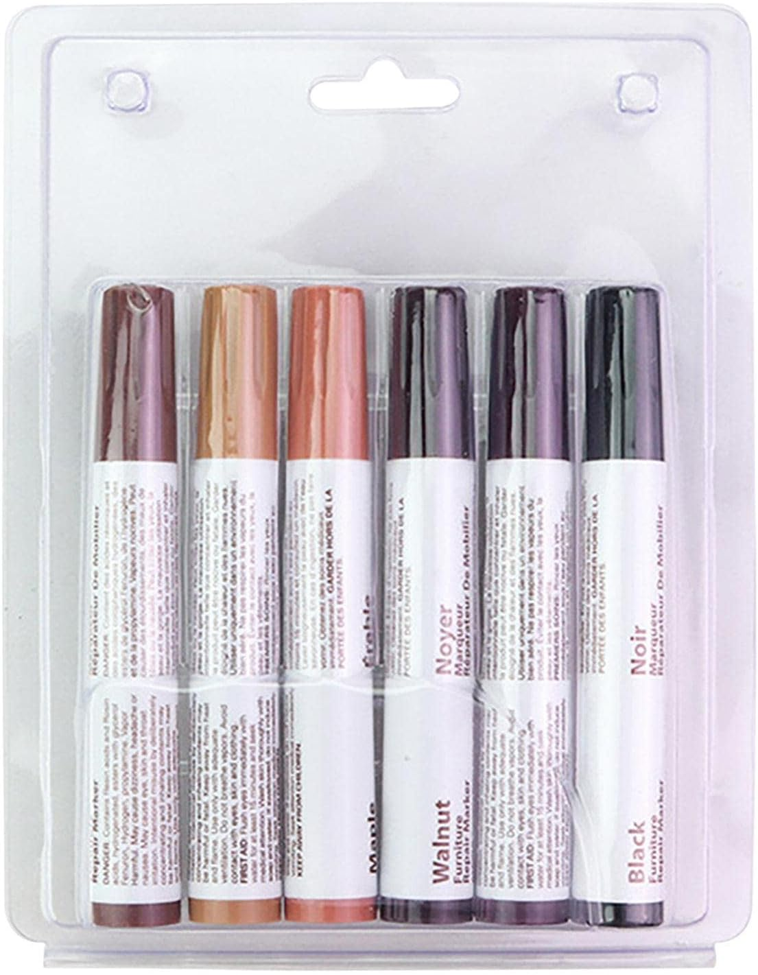 Generisch Wfunniture Repair Marker, Wood Scratch Repair Pen, Scratch Removal, 6 Colours Wood Markers, Wooden Pens, Furniture Repair Markers for Home, Door Cabinet Wooden Chair image number 3