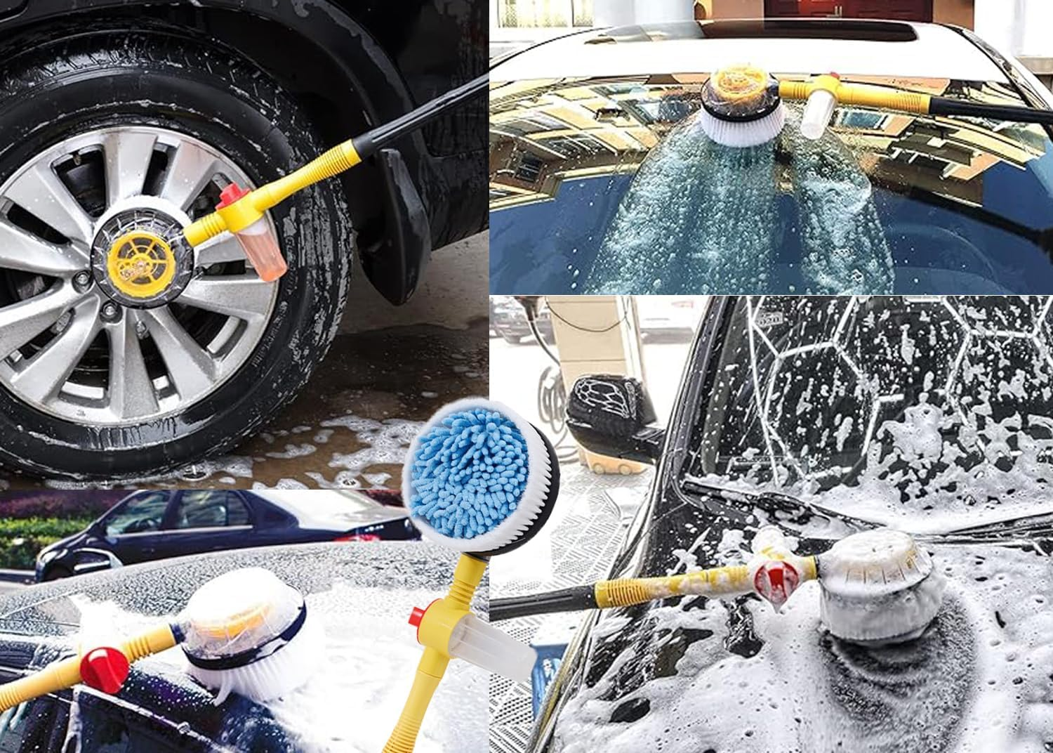 Effortless Car Cleaning with 360&deg; Spin Mop & Microfiber Brush - Detachable & Extendable Scrub for Car, Home, and Garden Use image number 6