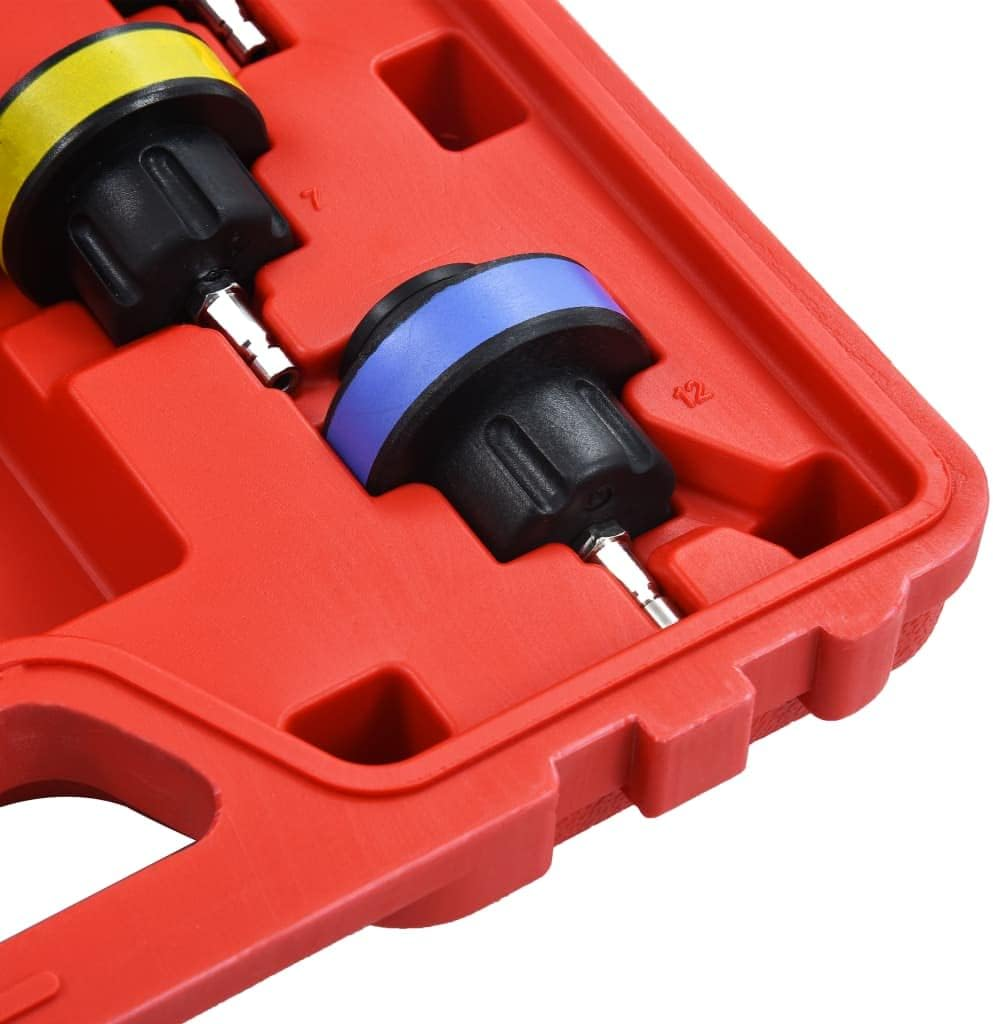 14 Piece Cooling System & Radiator Cap Pressure Tester Kit, Universal Automotive Leak Detector Tool for Cars, Trucks, Suvs, Durable Workshop Equipment image number 5