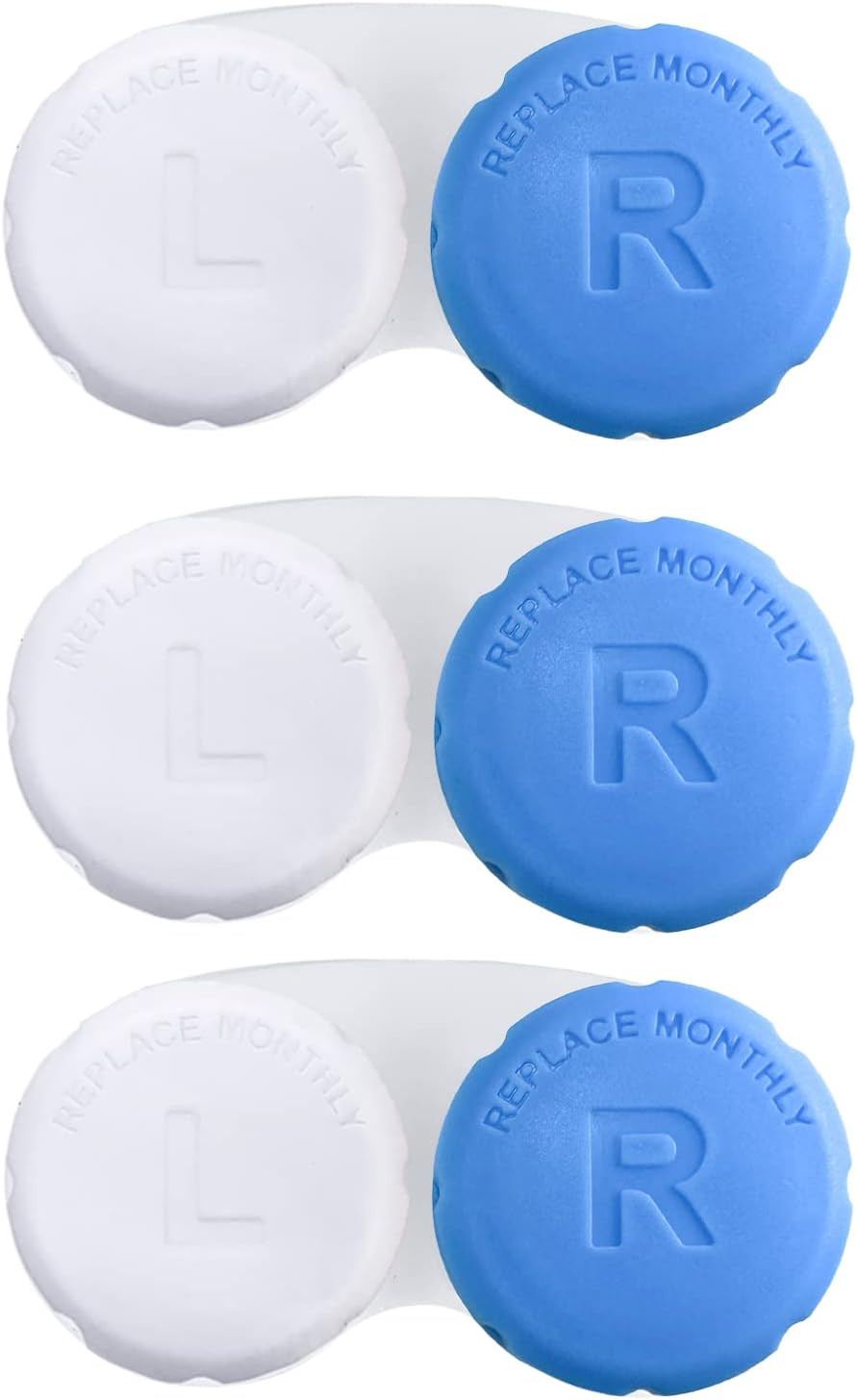 Case for Contact Lens, Travel Daily Use 3 Pack Orange