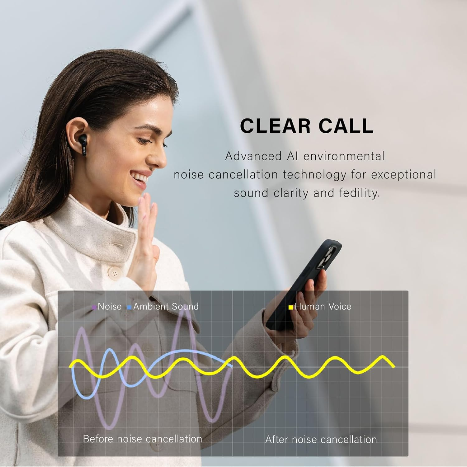 Edifier X2S True Wireless Earbuds, Bluetooth 5.3, 13Mm Dynamic Drivers, Deep Bass, Lightweight, AI Environmental Noise Cancelling, Custom Sound, IP54 Water Dust Resistant, Black image number 1