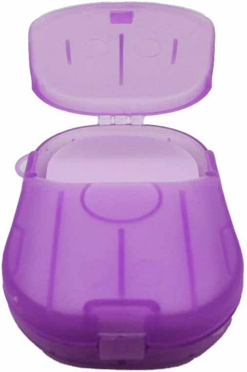 Gadgetime USA Paper Soap Sheets 4 Pack (20 Sheets/Pack) - Portable Disposable Travel Paper Soap Sheets, Foaming Hand Washing Scented Bath Slice Soap Sheets for Indoor and Outdoor (Violet) image number 2