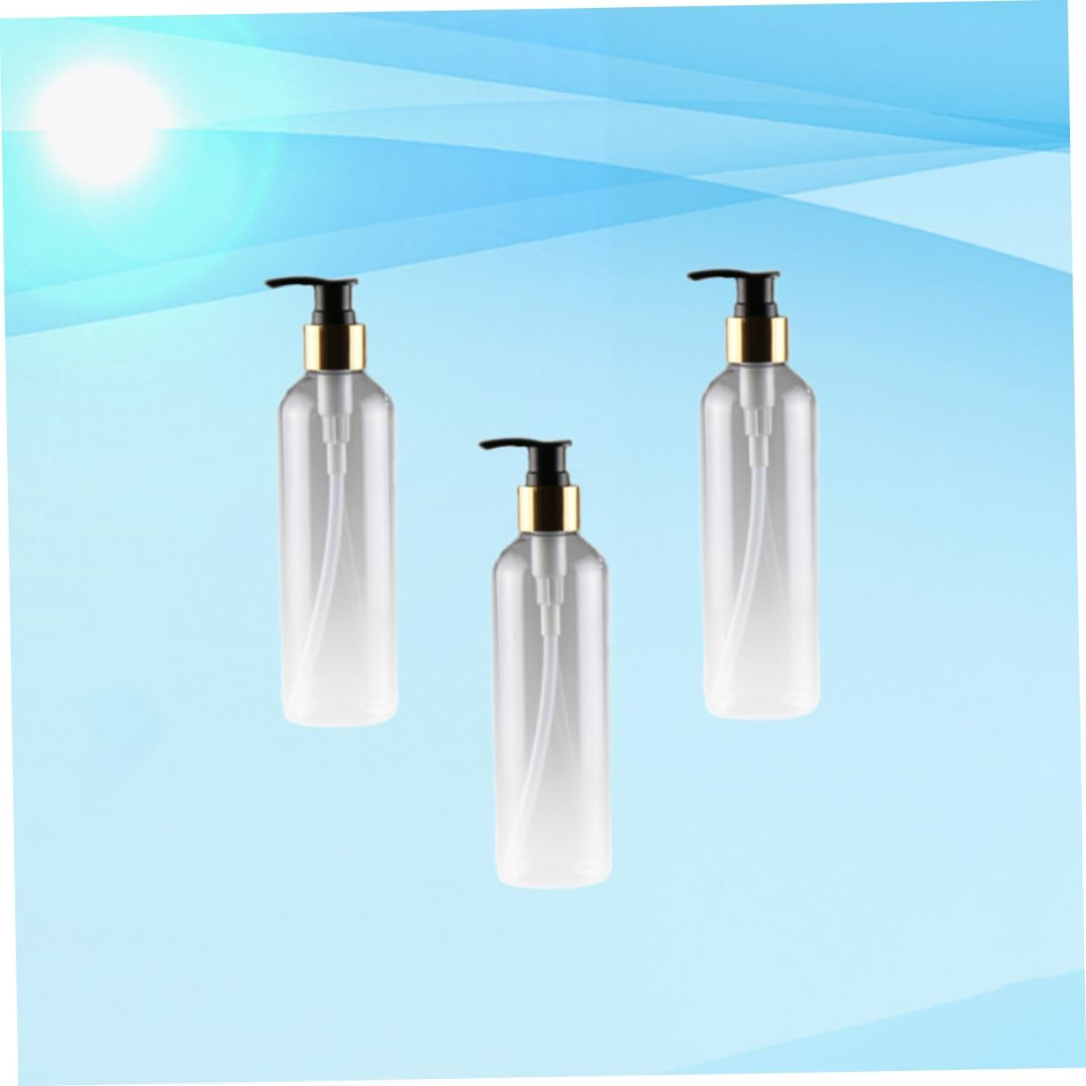 WOONEKY Airless Pump Bottles 250Ml Emulsion Bottle Plastic Refillable Dispenser for Travel image number 4