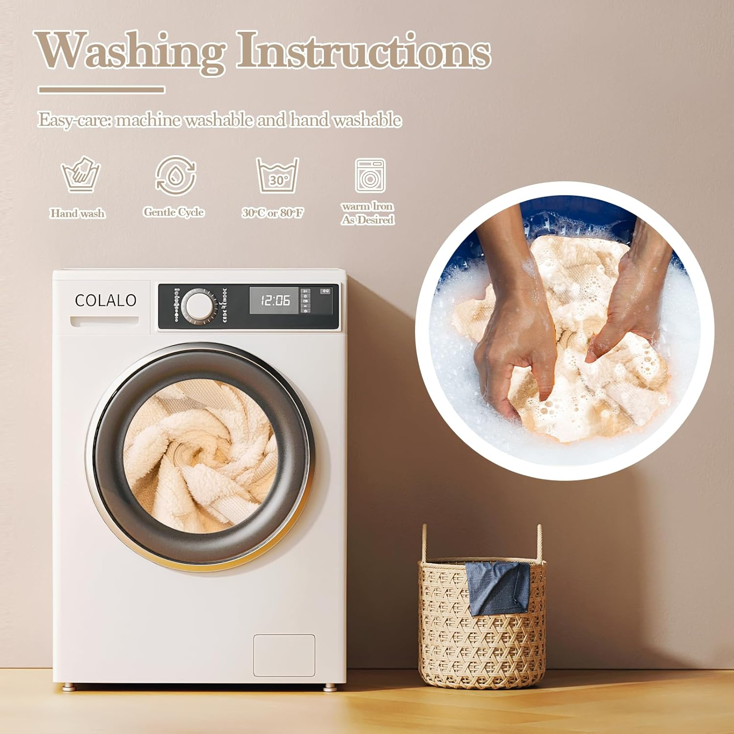 WEYOND Couch Cover for Dogs Washable, Soft Plush Sofa Cover for Loveseat & 2/3 Cushion Sofa, Pet-Friendly Couch Covers for Sofa, Non-Slip Sofa Slipcover (90 X 210 Cm, Beige) image number 1