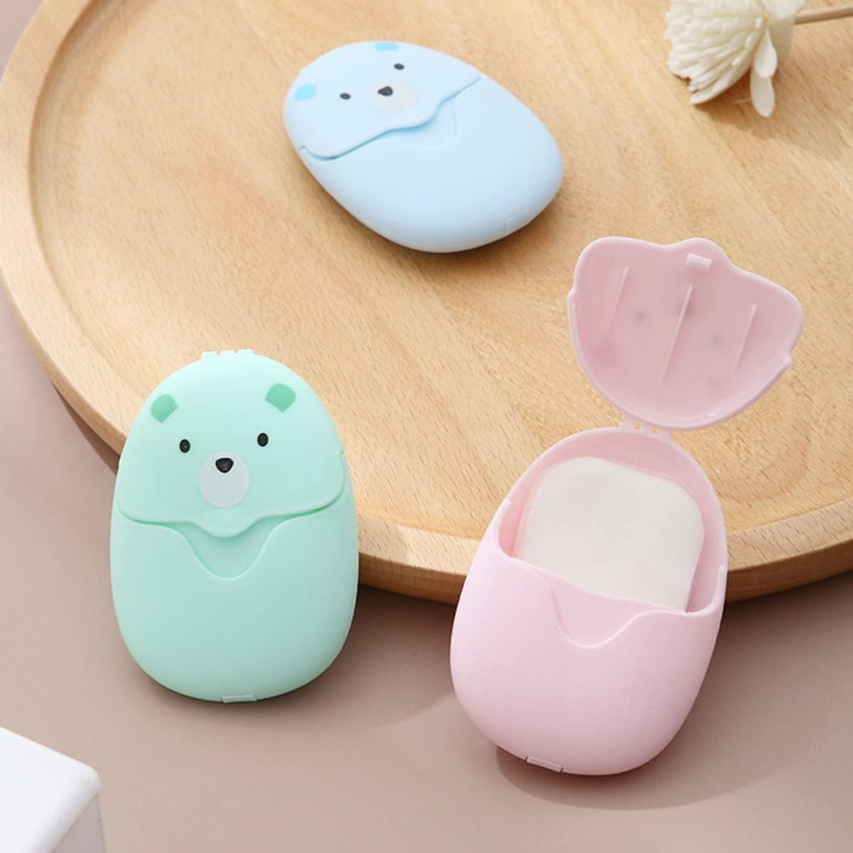 BESPORTBLE Hand Soap Flakes Disposable Travel Soap Box Outdoor Flakes Foaming Papers image number 5