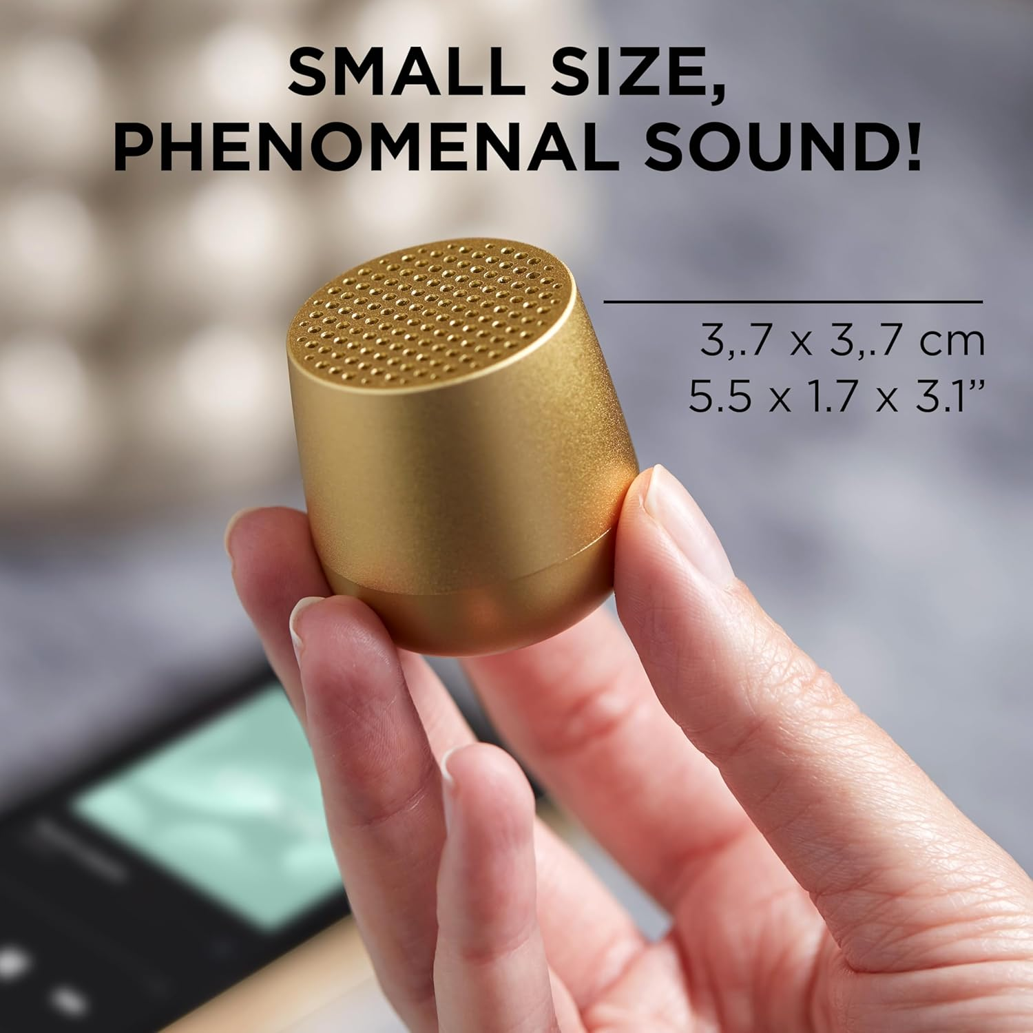 Lexon Mino + Portable Bluetooth Speaker, Bronze - Blue image number 7