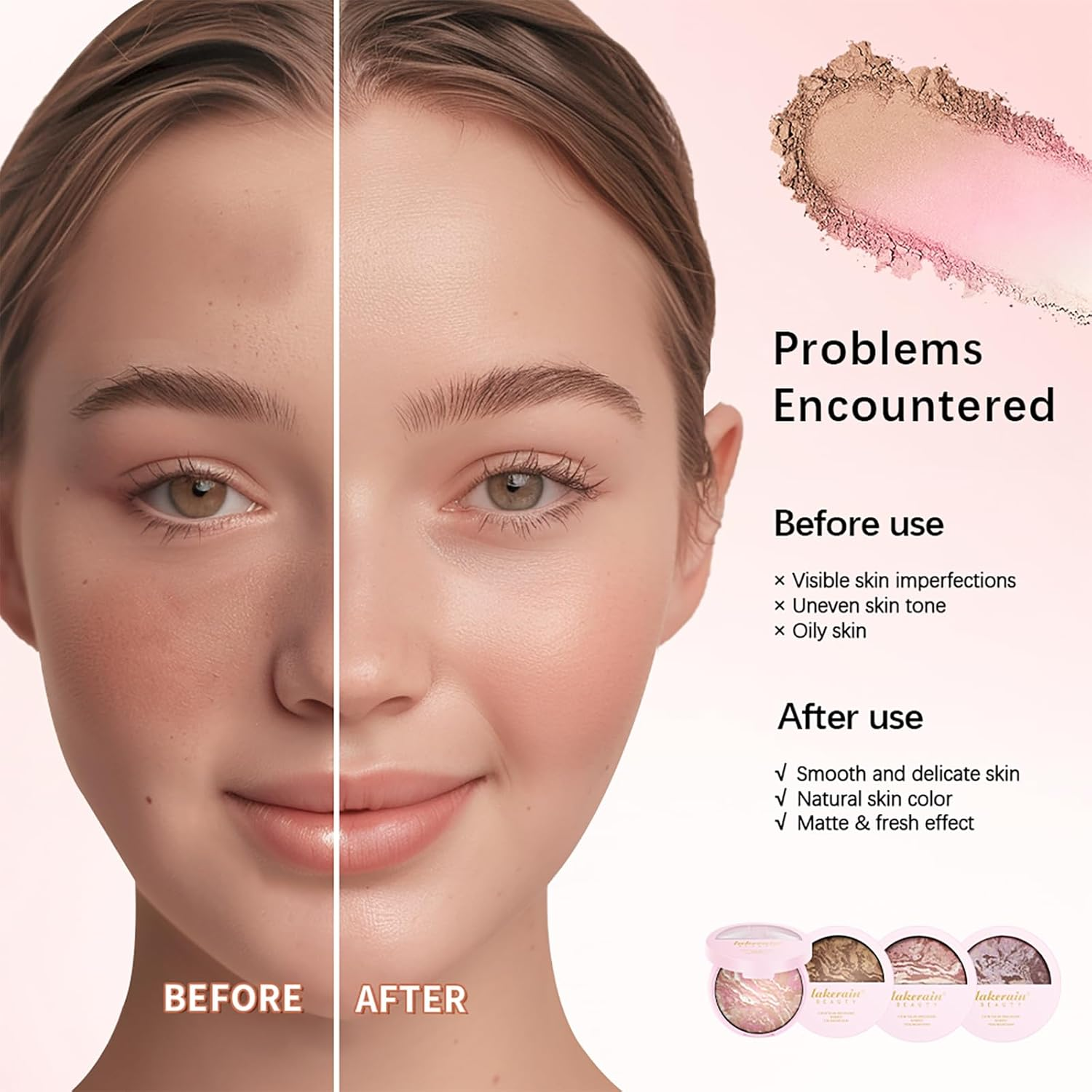 Foundation Fixing & Contouring, Available in 4 Shades, Semi-Matte Setting Powder with Soft-Focus Effect (#2 Medium, 11G) - 1 Fair image number 5