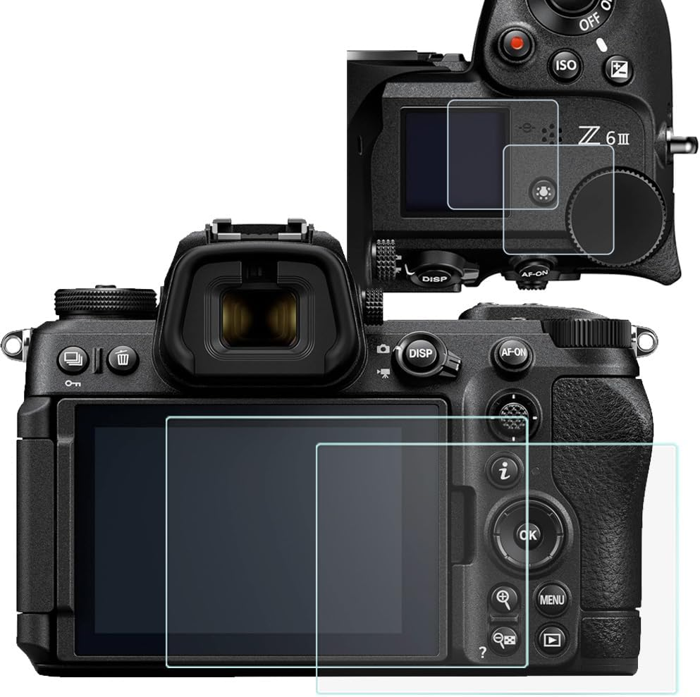 Fire Rock Z6 III Top LCD Screen Protector for Nikon Z6 III Z6 Iii Digital Camera, Ultra-Clear 9H Hardness Tempered Glass Cover for Nikon Z6 III Z6 Iii-2+2 Packs image number 3