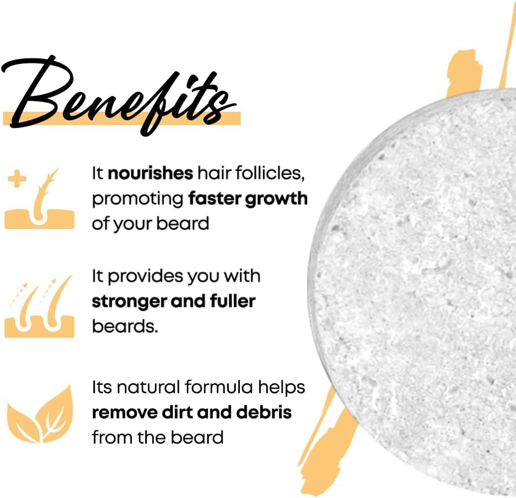 Beard Shampoo Bar, Clean Your Beard with Growth and Hair Loss Effect, Hair Growth Shampoo Bar (2 Package) image number 6