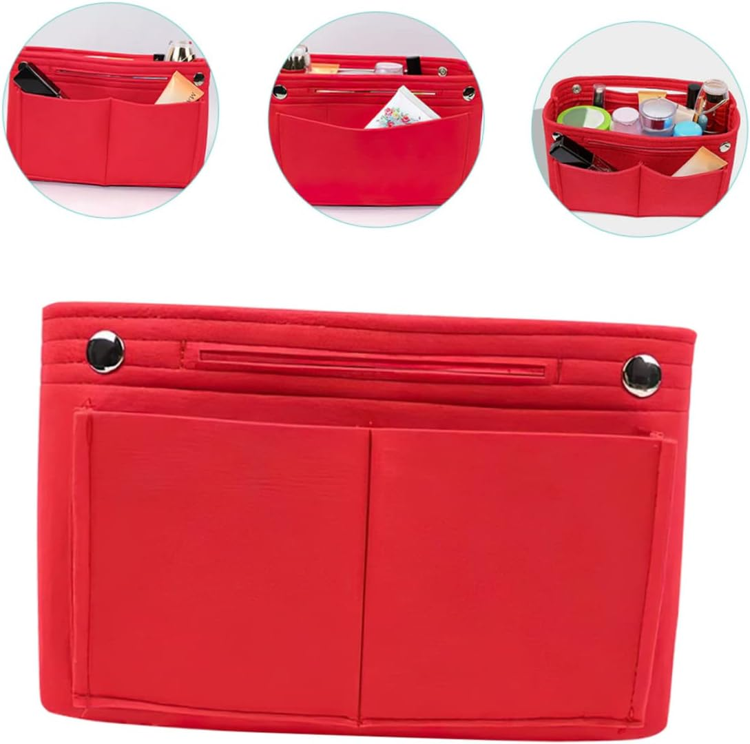 STOBAZA 4Pcs Purse Organizer Insert Felt Handbag Organizer Insert Tote Bag for Travel Storage Bag