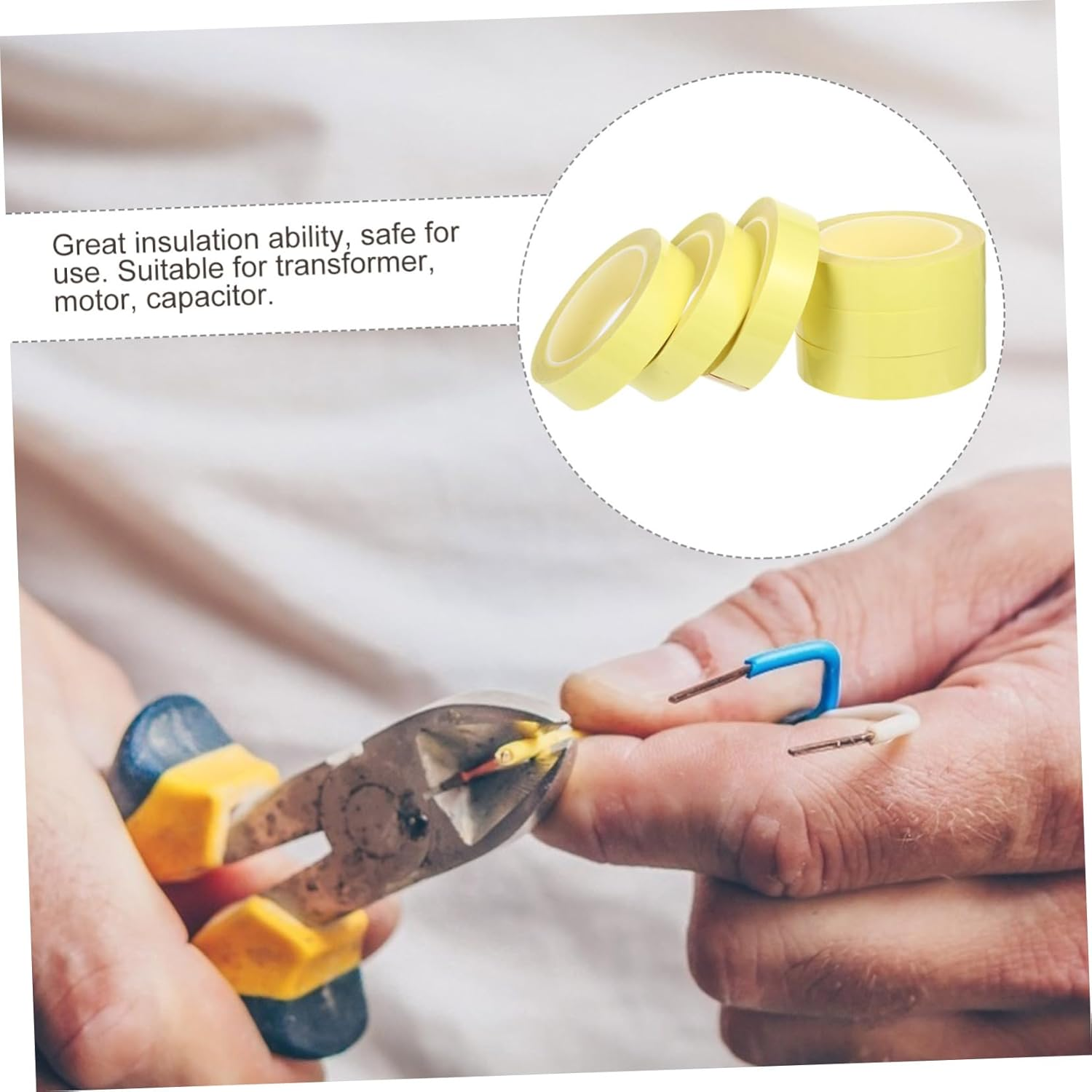 GARVALON 6Pcs Mara Tape Electric Insulation Tape for Motor Capacitor Stabilizer Random Color image number 3