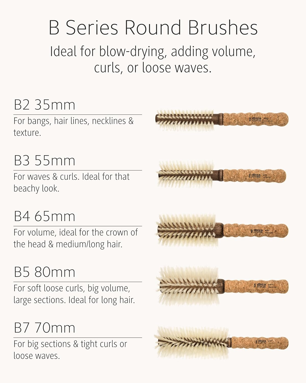Ibiza Hair B Series Brush B3 image number 2