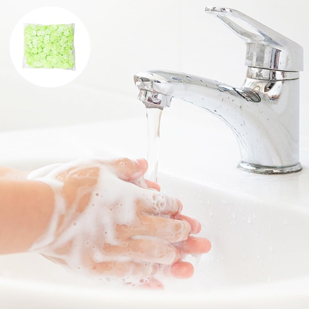 Capiant 2000 Sheets Jasmine Scented Paper Soap for Travel, Portable Hand Washing Sheets, Mini Fresh Petal Soap with 2 Storage Boxes (Green) image number 3
