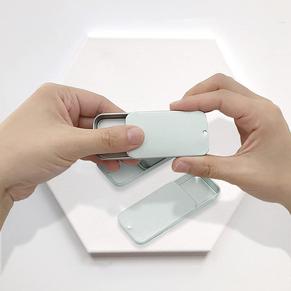 Empty Slide Top Tin Containers for Lip Balm, Crafts, Storage Kit - .25Oz, 6 Pack image number 6