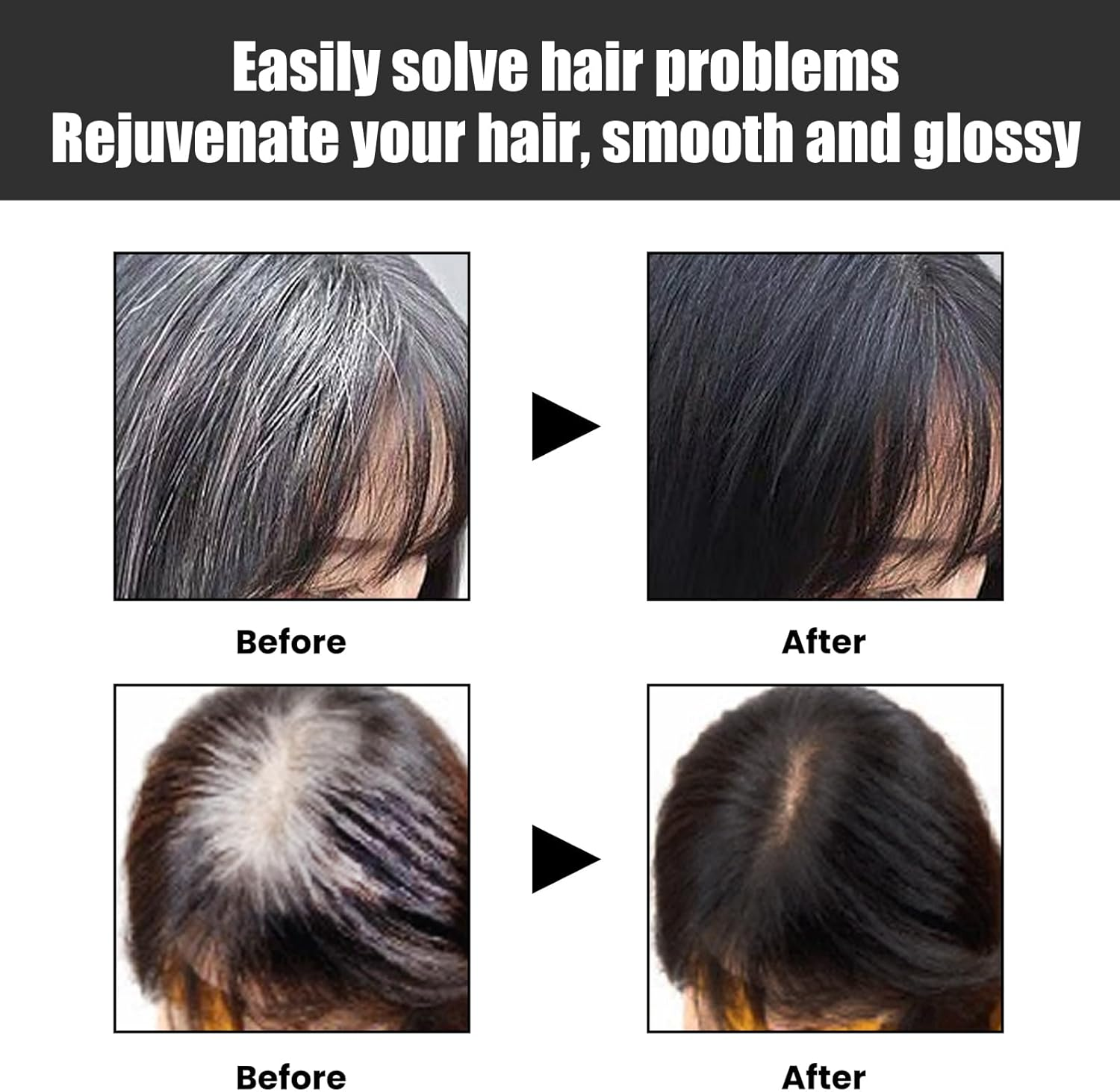 Gray Hair Reversebar - Moisturizing and Nourishing Hair Blackening Soap for Men & Women, Anti-Grey Bar for Shiny Mane Root Activator, Solid Grey Darkening Shampoo Bar (02) image number 2