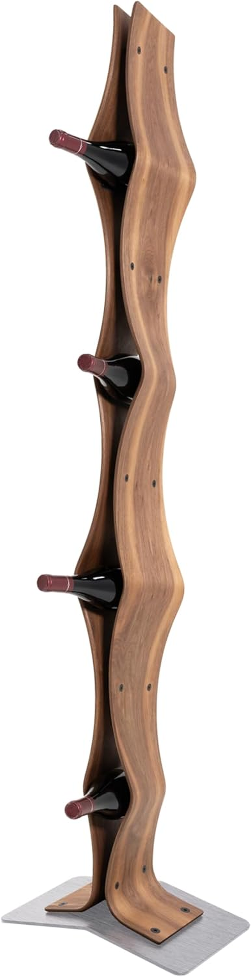 Max Levi&reg; Vertigo American Walnut - Wine Rack (Silver Base)