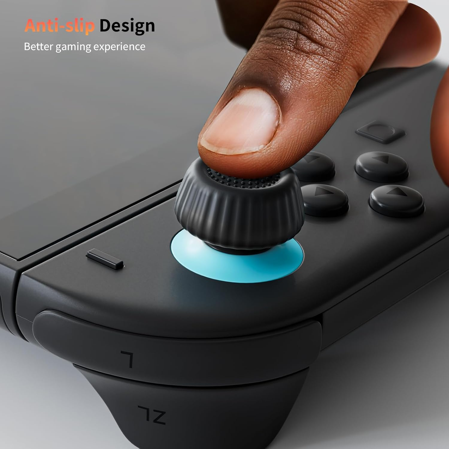 COOWPS Switch 2 Thumb Grips for Nintendo Switch 2 (2025) and Pro Controller, Anti-Slip Silicone Joystick Cover, Comfort Ergonomic Design Thumb Grip Caps for Switch 2 image number 5