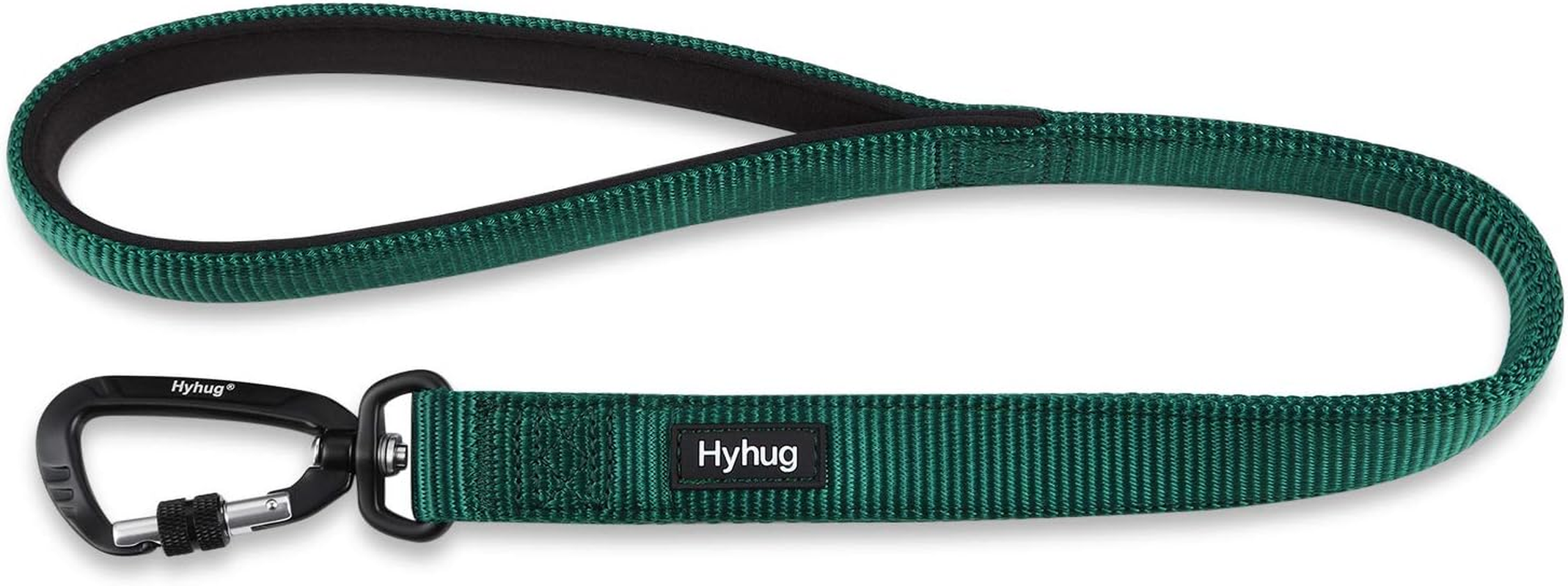 Hyhug Pets 24 Inches Heavy Duty Short Leash with Comfortable Handle and Lightweight Aviation Aluminium Clip Lead- for Large Medium Dogs Professional Training and Walking. (Dark Green) image number 3