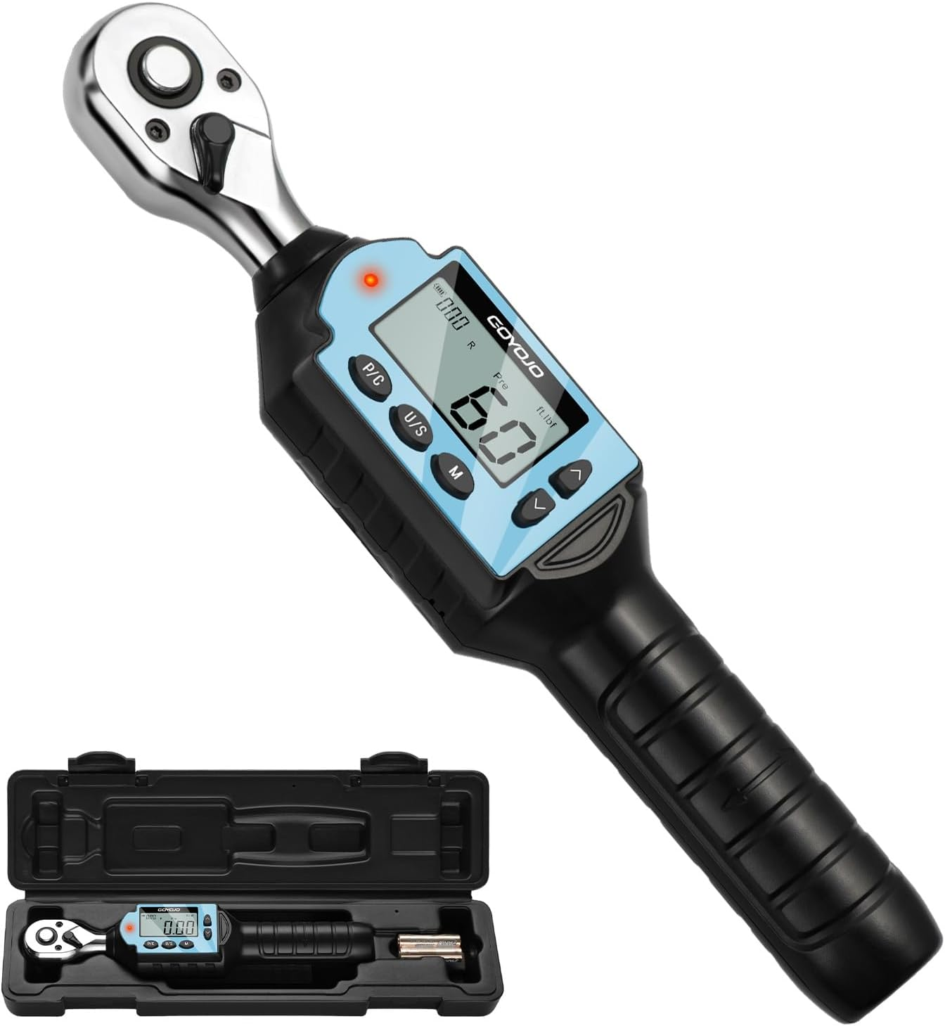 GOYOJO 2024 Newest 3/8" Digital Torque Wrench, High-Precision, Multi-Application - Ideal for Automotive, Motorcycle, Bicycle, DIY & Home Repair - Durable, Accurate, User-Friendly (3/8-60Nm) image number 5