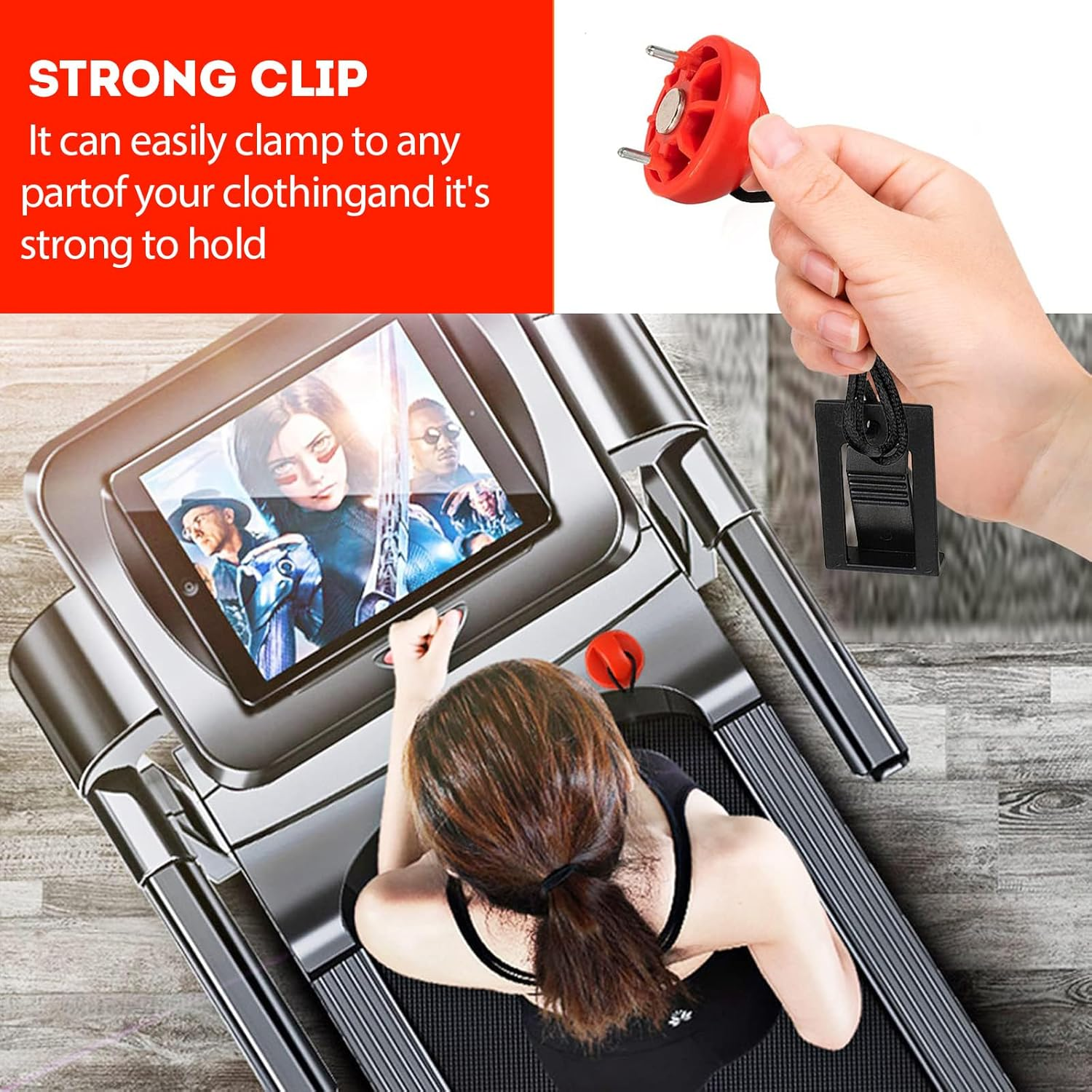 Treadmills Safety Key, Treadmill Universal Magnet Key Replacement Safety Key - 2Pcs, for Nordictrack, Proform, Image, Weslo, Reebok, Epic, Golds Gym, Healthrider Treadmills image number 6