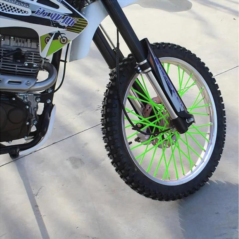 72Pcs Bicycle Wheel Spoke Bike Spoke Wrap Kit Mtb Skins Covers Mountain Sleeves Red image number 1