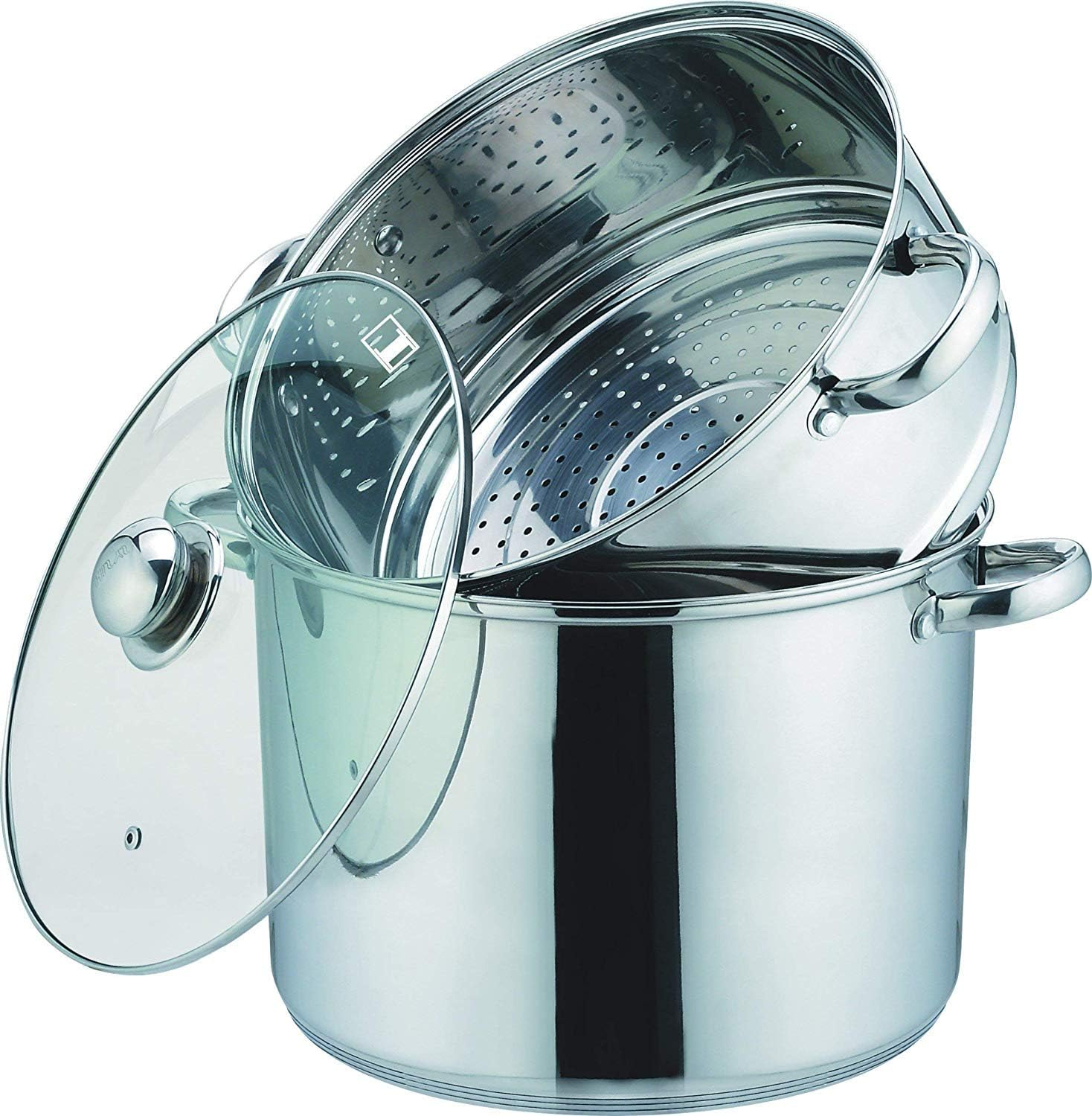 Kamberg Couscous Pan, Stainless Steel, Stainless Steel, Gray, 25,5 X 25,5 X 25 Cm