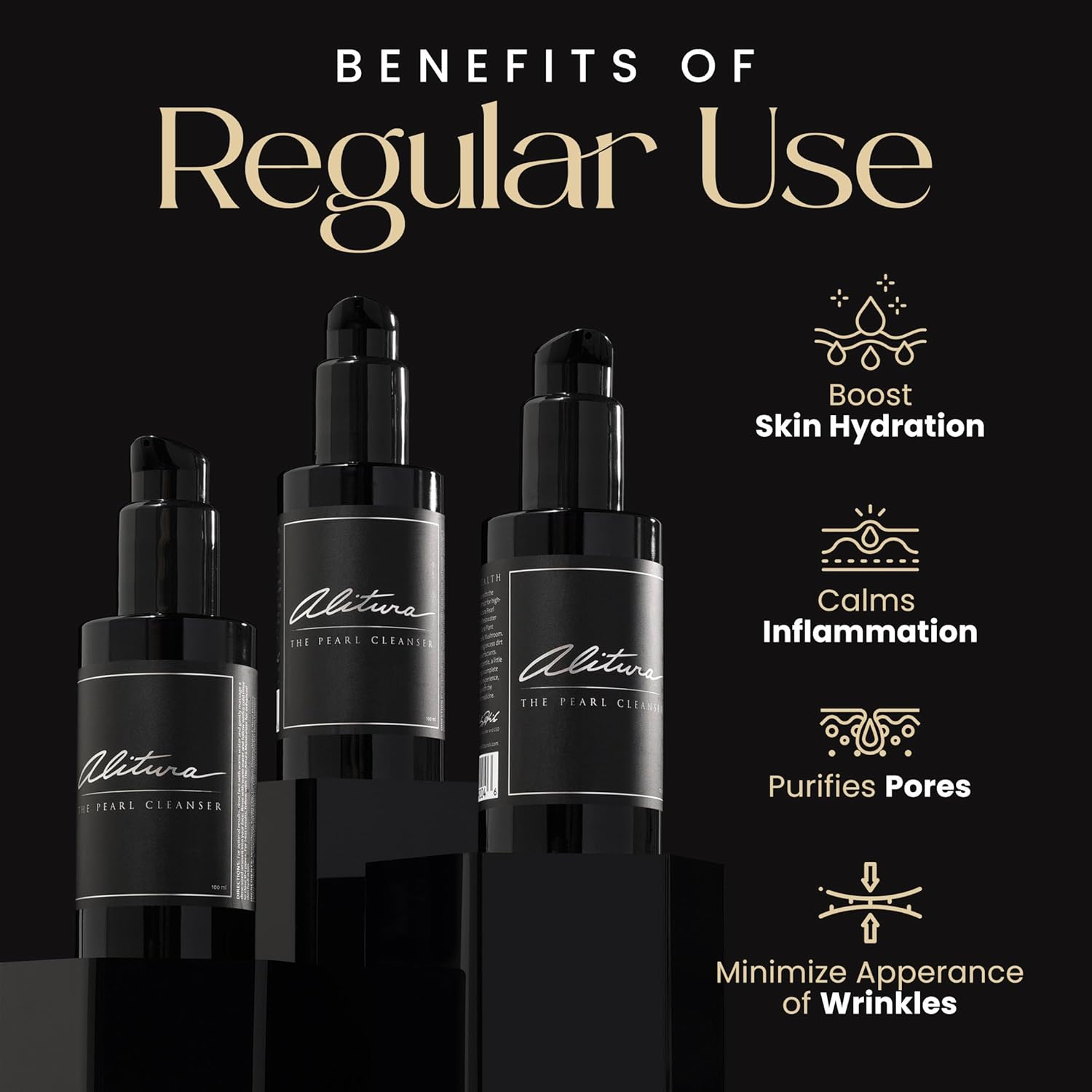 (100 Ml) - Alitura Organic Anti-Ageing Pearl Facial Cleanser for Men and Women with Marine Collagen - Finally Have Clear Acne-Free Skin with the Best All Natural Face Wash - 3.4 Oz (100 Ml) image number 3