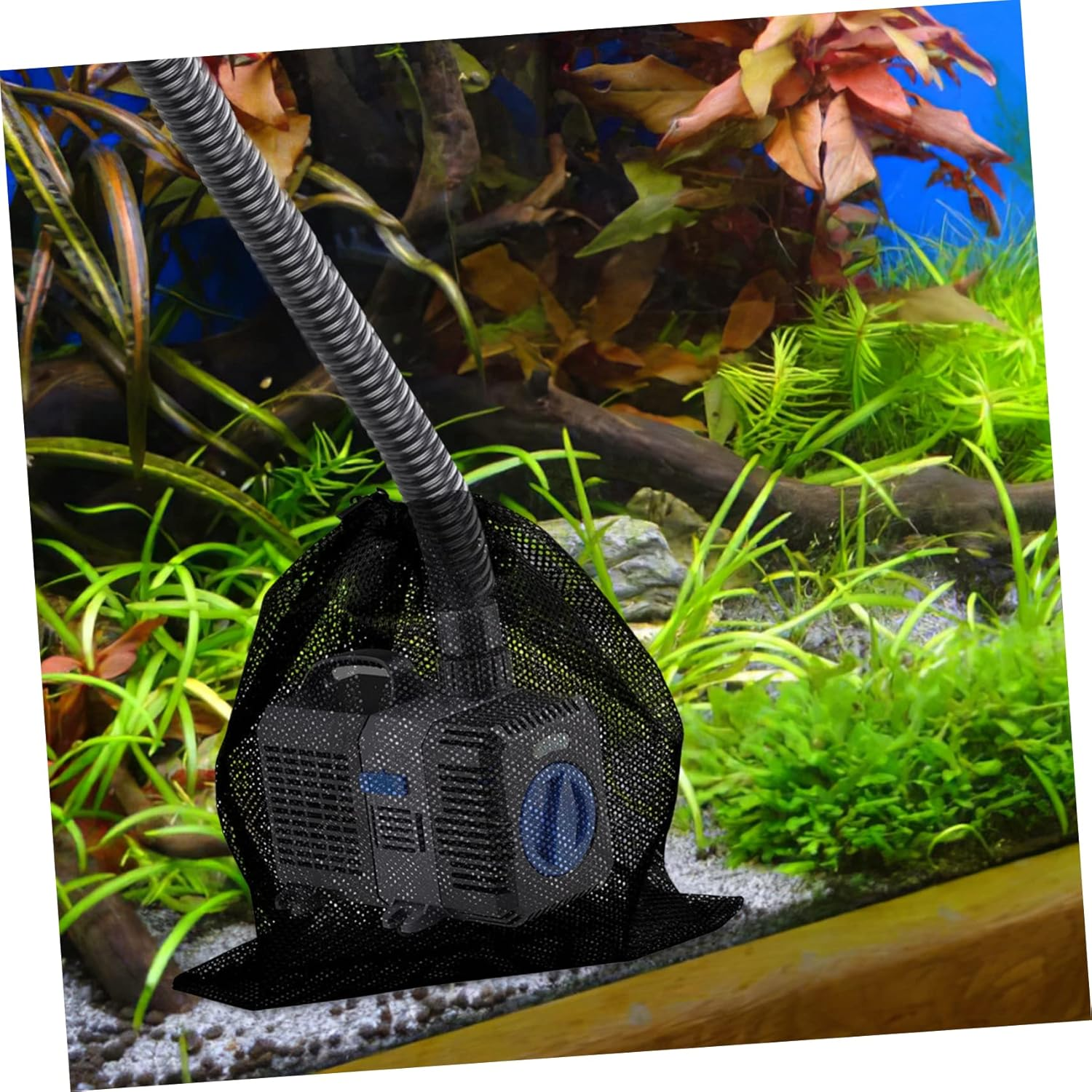 Large Pump Barrier Bag with Drawstring 47X47Cm Pump Filter Mesh Bag for Submersible Water Pumps and Pond Filters image number 1