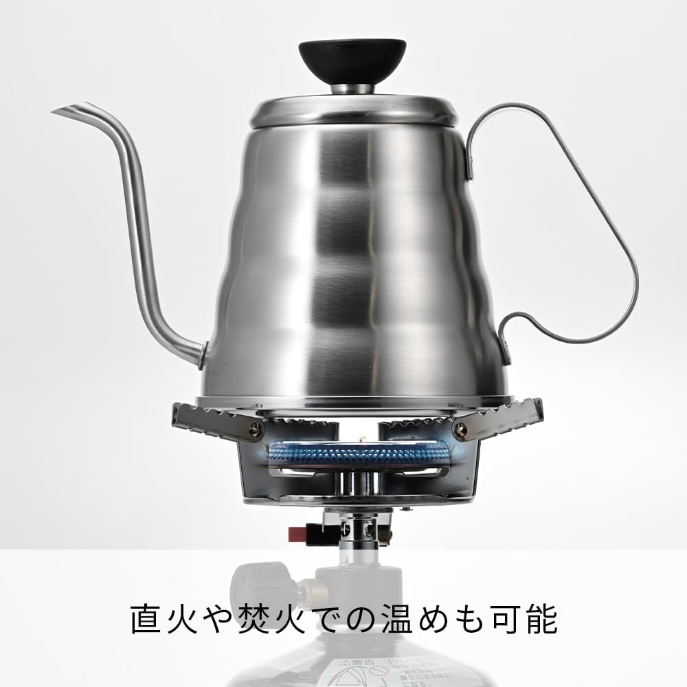 HARIO O-VKB-70-HSV V60 Metal Drip Kettle, Vono, Silver, Practical Capacity, 16.9 Fl Oz (500 Ml), Stainless Steel, Hairline Silver image number 2