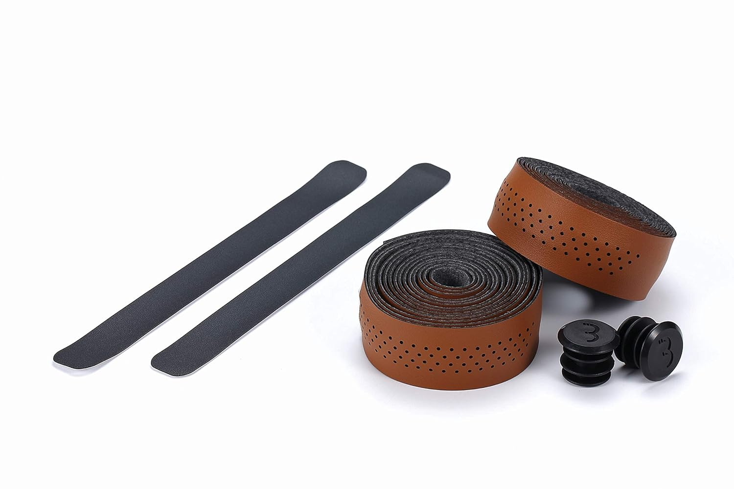 BBB Cycling Bike Handlebar Tape I Leather Look Bar Tape Road Bike I Non-Slip Bike Tape Includes Handlebar Plugs I Speedribbon BHT-12 Brown image number 3