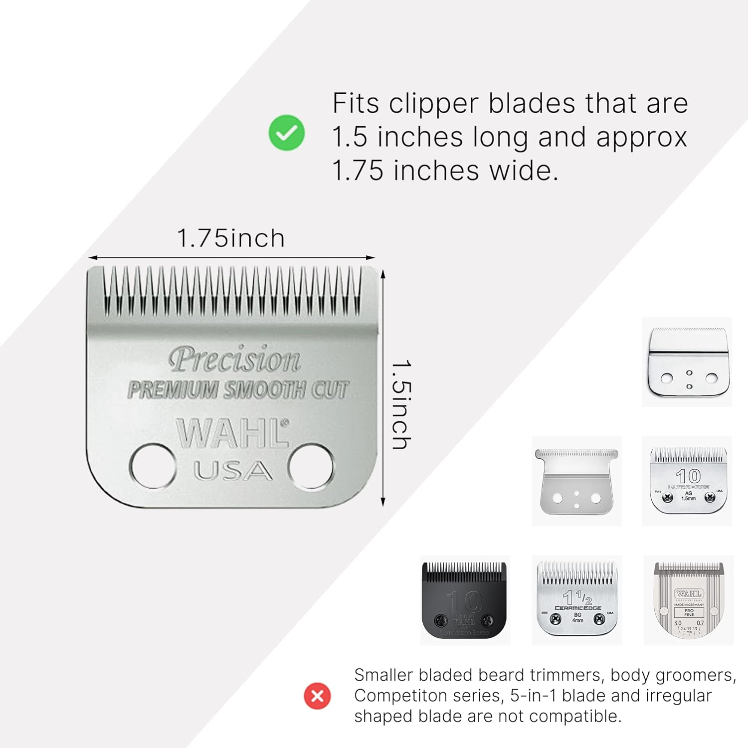 Clipper Guards for Wahl 10 12 14 16 18 20 Hair Clipper Guards 6Pcs Extra Long Clipper Guard Attachments 2.5 Inch Clipper Guides Multiple Sizes Universal 2.5", 2.25", 2", 1.75", 1.5", 1.25" (Blue) image number 4