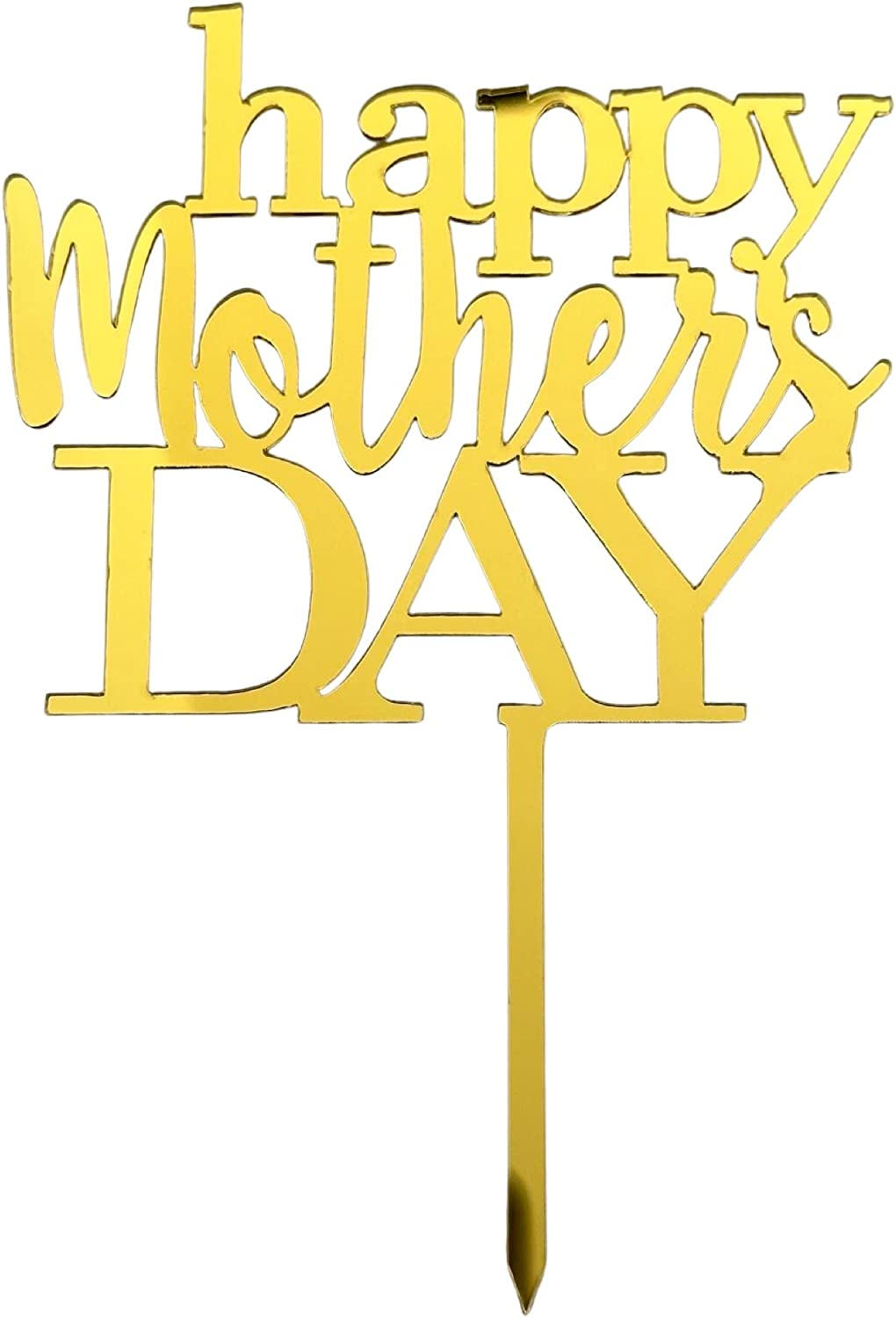 Mother'S Day Cake Topper, Mum, Acrylic Happy Mother'S Day Cupcake Topper for Birthday Mother'S Day Cake Party Decoration Supplies Gold Best Mum Ever Pink Rose (C - Pink Rose Gold) image number 4