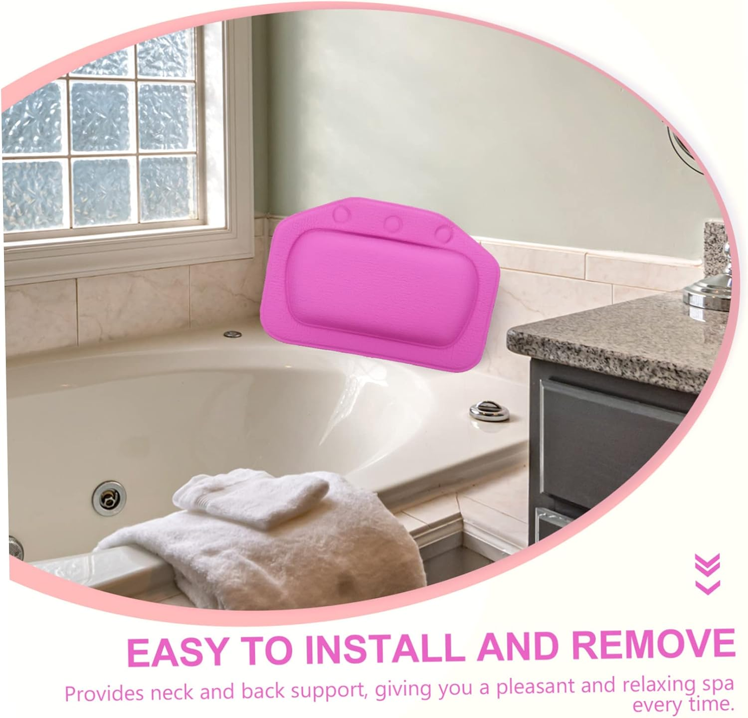 LOLIPPYY Full Bathtub Pillow for Comfortable Spa Pillow Bath Head Rest Accessory