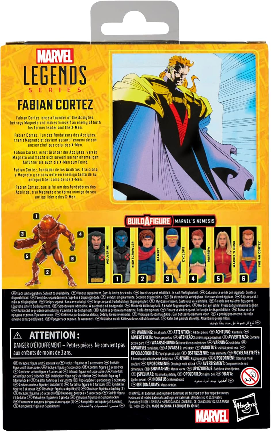 Marvel Legends Series Fabian Cortez, X-Men Comics Collectible 6-Inch Scale Action Figure