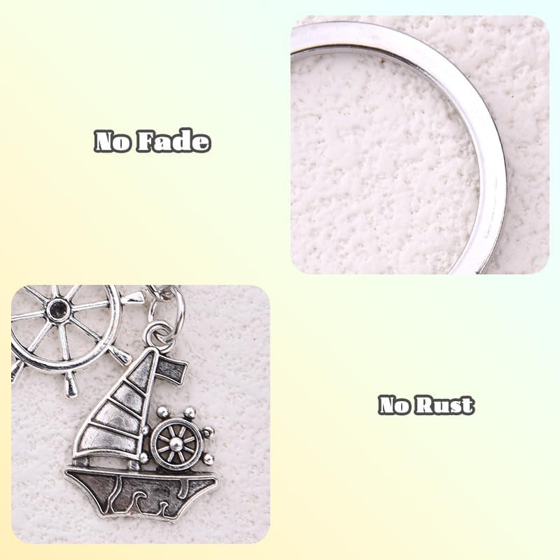 Sailor Birthday Gifts for Grandson Son Navy Graduation Presents for Him Husband Boyfriend Navy Retirement Gifts for Men Elderly Dad Grandpa Sailor Themed Gift Sailing Keychain for Boys Brother Nephew