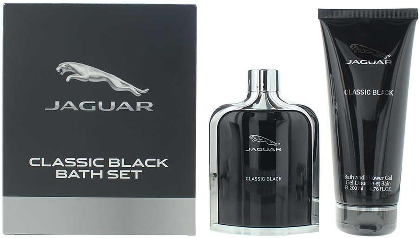 Jaguar Classic Black by Jaguar for Men - 2 Pc Gift Set 3.4Oz EDT Spray, 6.76Oz Bath and Shower Gel