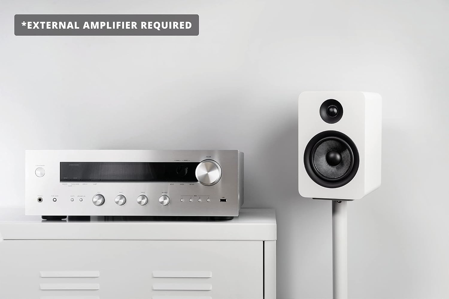 Kanto YU Passive 5.25" Speakers with 1" Silk Dome Tweeter and 5.25" Kevlar Woofer - White, Pair image number 6