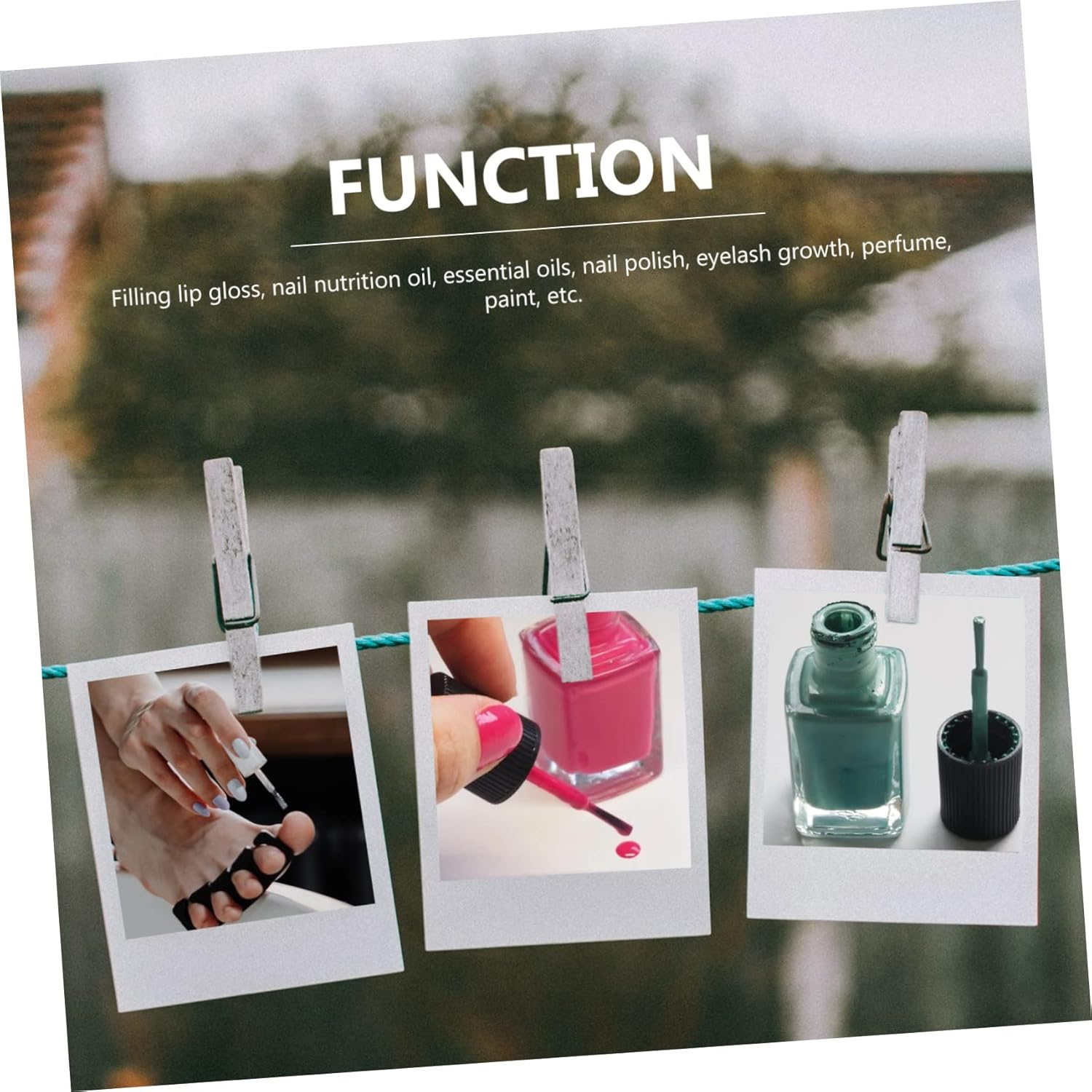 HONITANO 10Pcs Practical Empty Manicure Pens for Nail Polish Makeup Liquids Applicator for Nail Nutrition Oil Essential Oil and Eyelash Growth Liquids image number 1