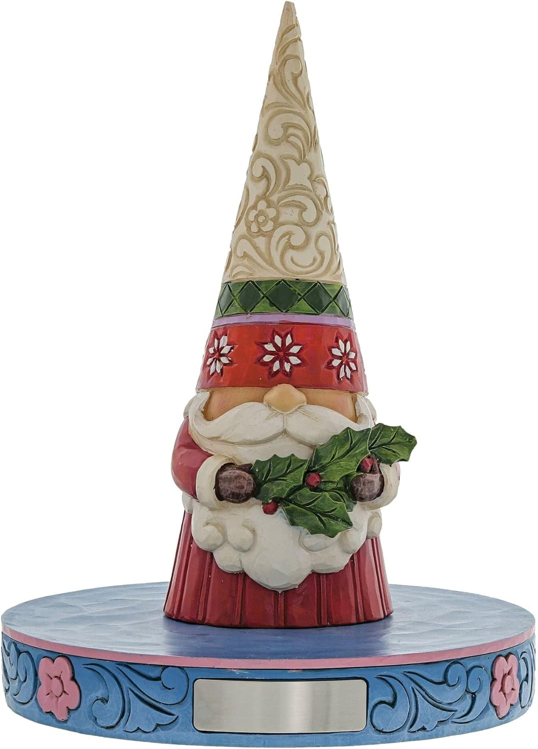 Heartwood Creek Jim Shore Christmas Gnome Holding Holly, 16Cm, Red,6009180 image number 3