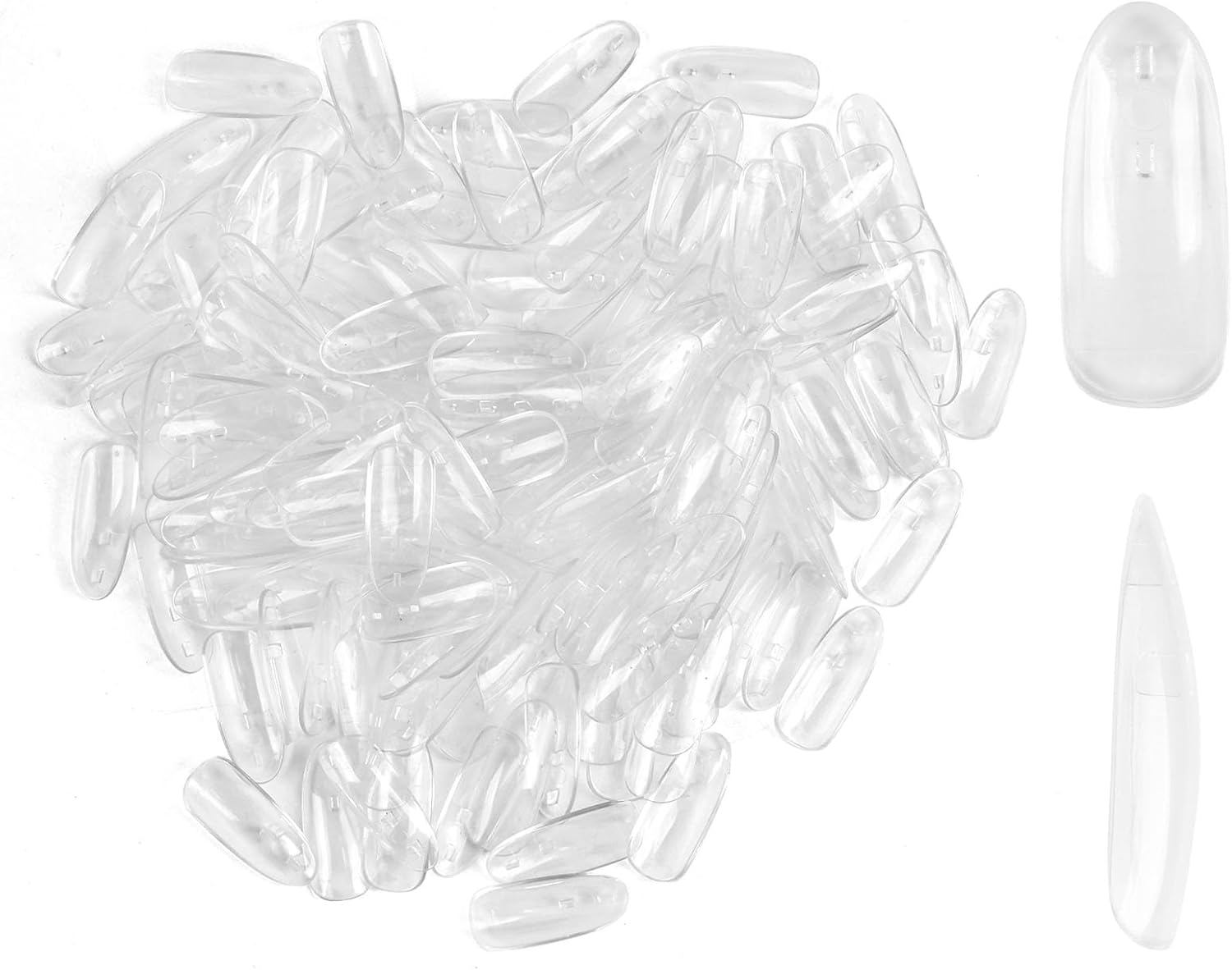 150 Pcs Clear Replacement Nail Tips for C9 C10 Nail Color Display Swatch Book (Transparent) image number 3