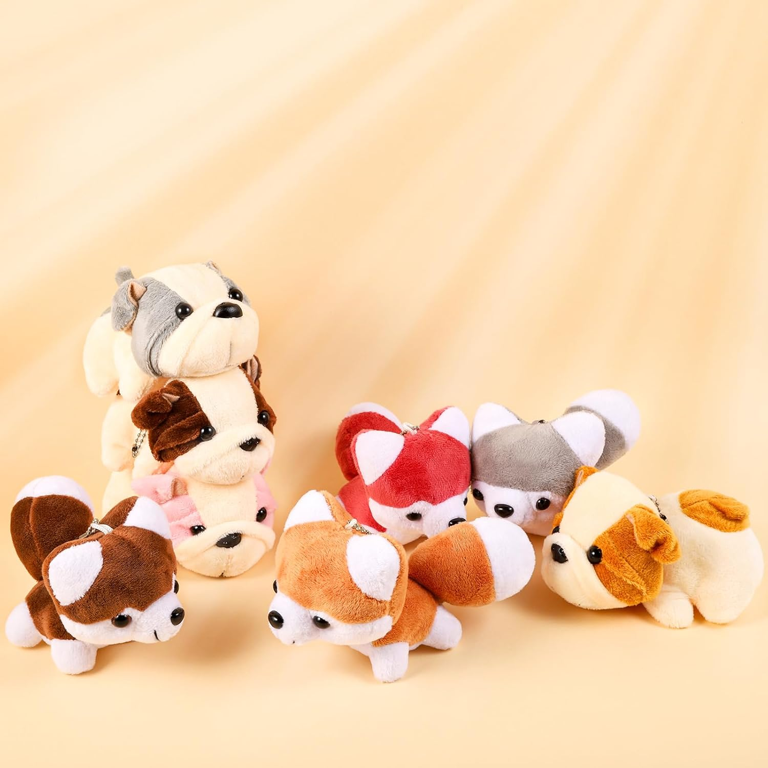 Niceup 24PCS Adopt Puppy Party Favors Bulk Mini Dog Paw Stuffed Animals Adoption Class Pet Puppy Toys Doll for Party Bag Christmas Valentine'S Day Goodie Bag Stuffer Gift Fillers image number 1