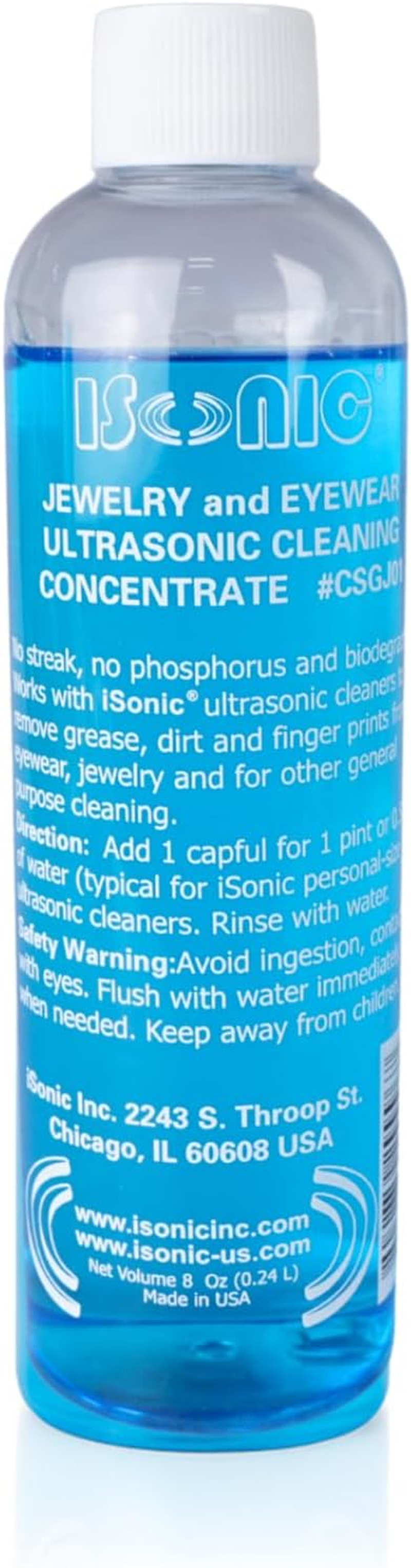 Isonic Csgj01-8Ozx1 Ultrasonic Jewelry/Eye Wear Cleaning Solution Concentrate