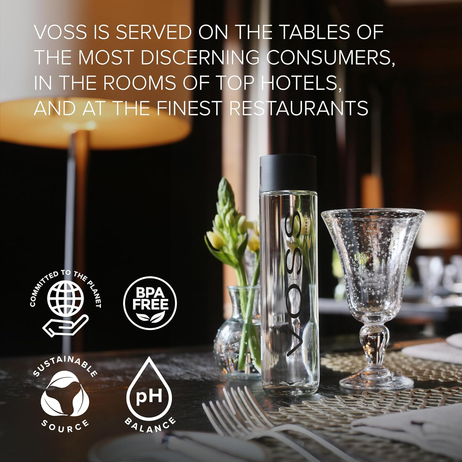 Voss, 24 X 375 Ml, Sparkling Water Glass image number 6