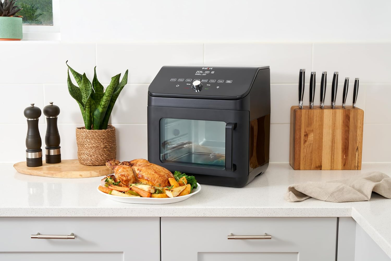 Instant Digital Large Air Fryer Oven with XXL Capacity and Easy to Use 9 Smart Programmes - Air Fry, Roast, Rotisserie, Grill, Bake, Toast, Reheat, Dehydrate & Proof, Black, 13L image number 1