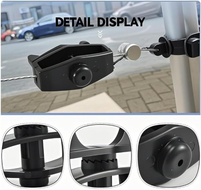 Plastic Rope Tensioner Garden Wire, 12Pcs Electric Fence Insulators Wires Ropes Tensioners, Garden Steel Wire Tensioners Rope Tightener for Electric Fence Insulators image number 6