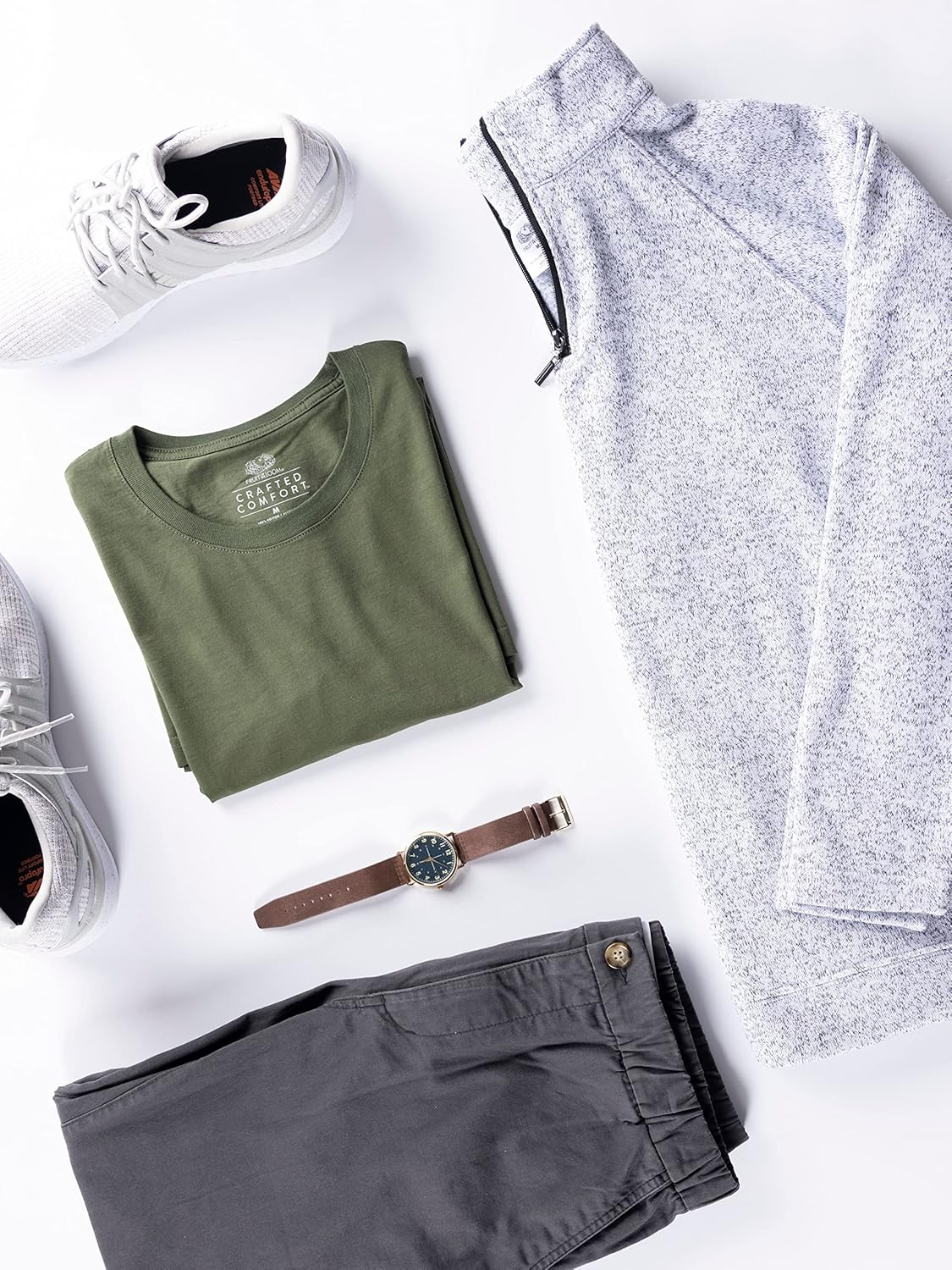 Fruit of the Loom Men'S Sweater Fleece Quarter Zip image number 5