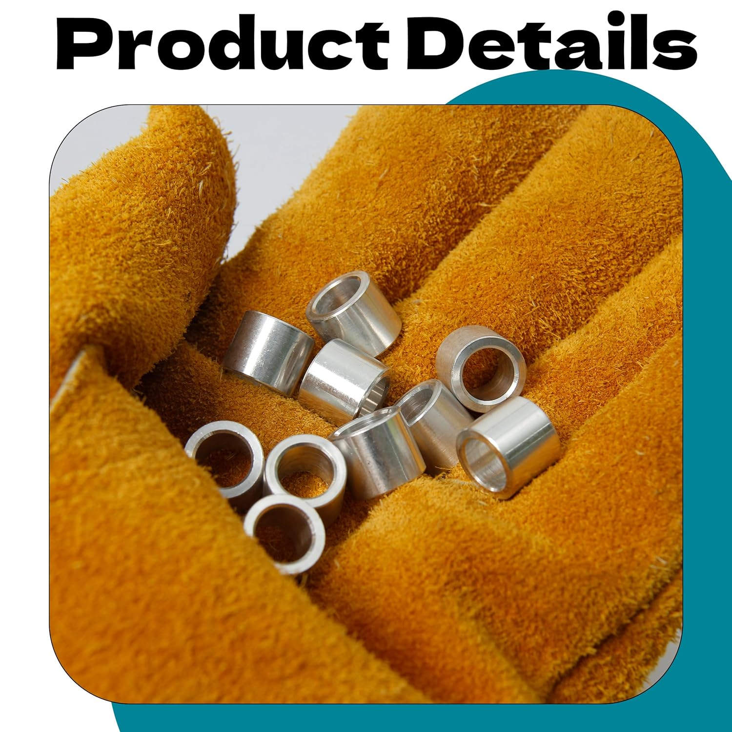 Zhooooonglf 10Pcs M8 Aluminum Spacers, Metal Spacer Aluminum round 8.2Mm ID X 12Mm OD X10Mm L Thickness Screw Standoff for M8 Screw Bolts Silver image number 2