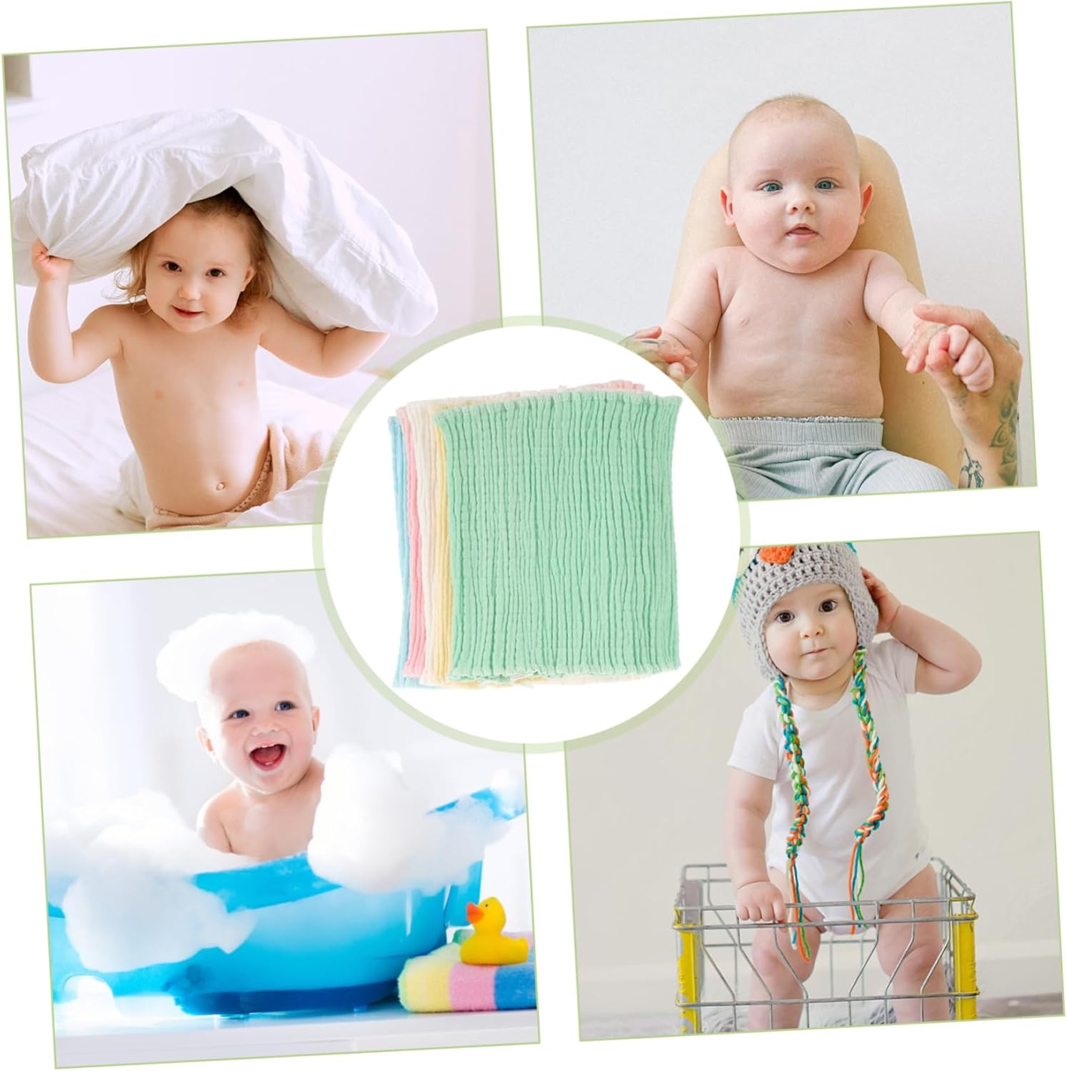 5Pcs Cotton Belly Band Boy Girl Navel Cord Straps Soft High Elastic Belly Bands for Newborn for Protecting and Umbilical Cord after Bathing Daily Wear image number 5